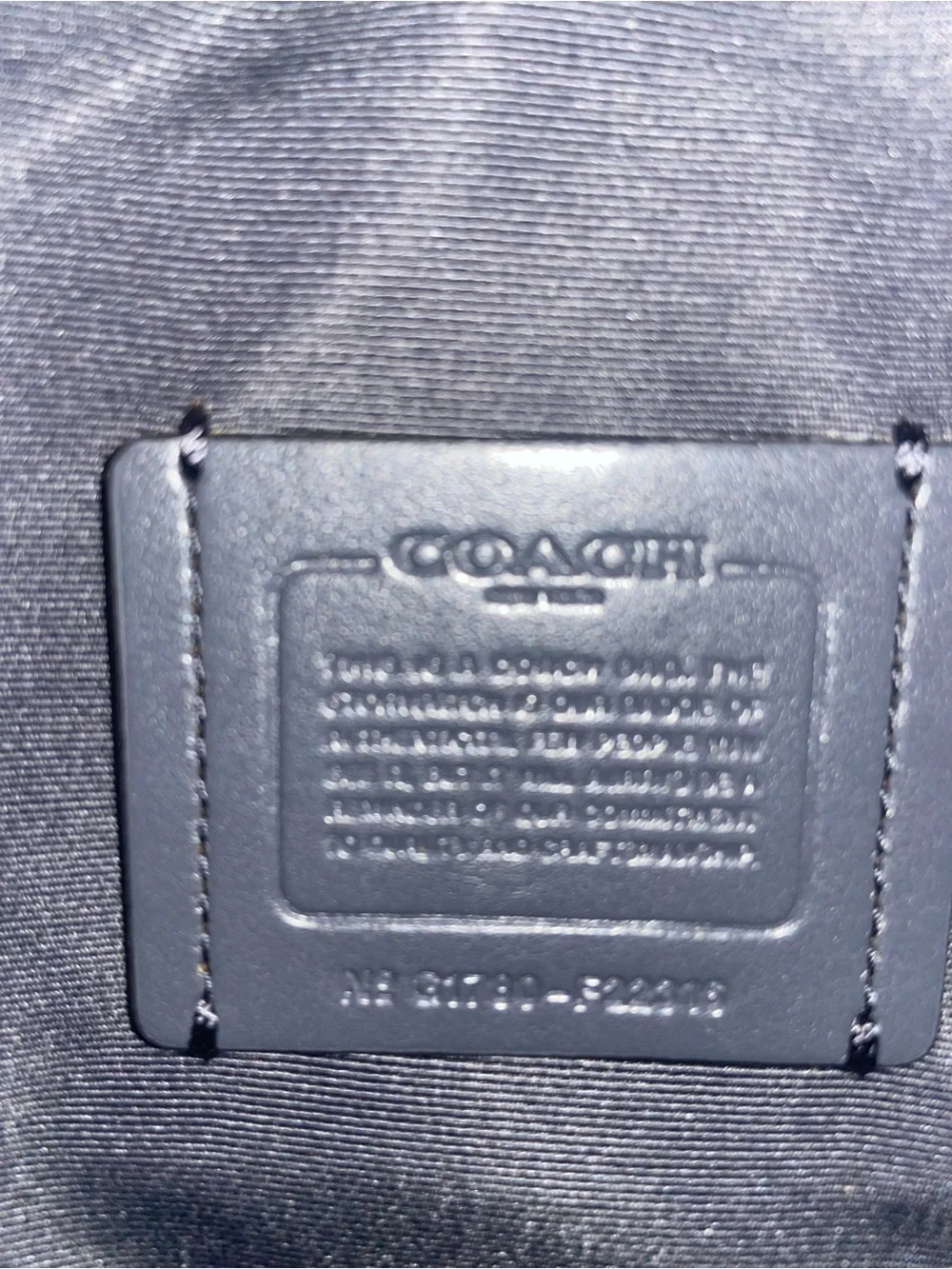 Coach Pebbled Leather Mini Satchel in Deep Blue